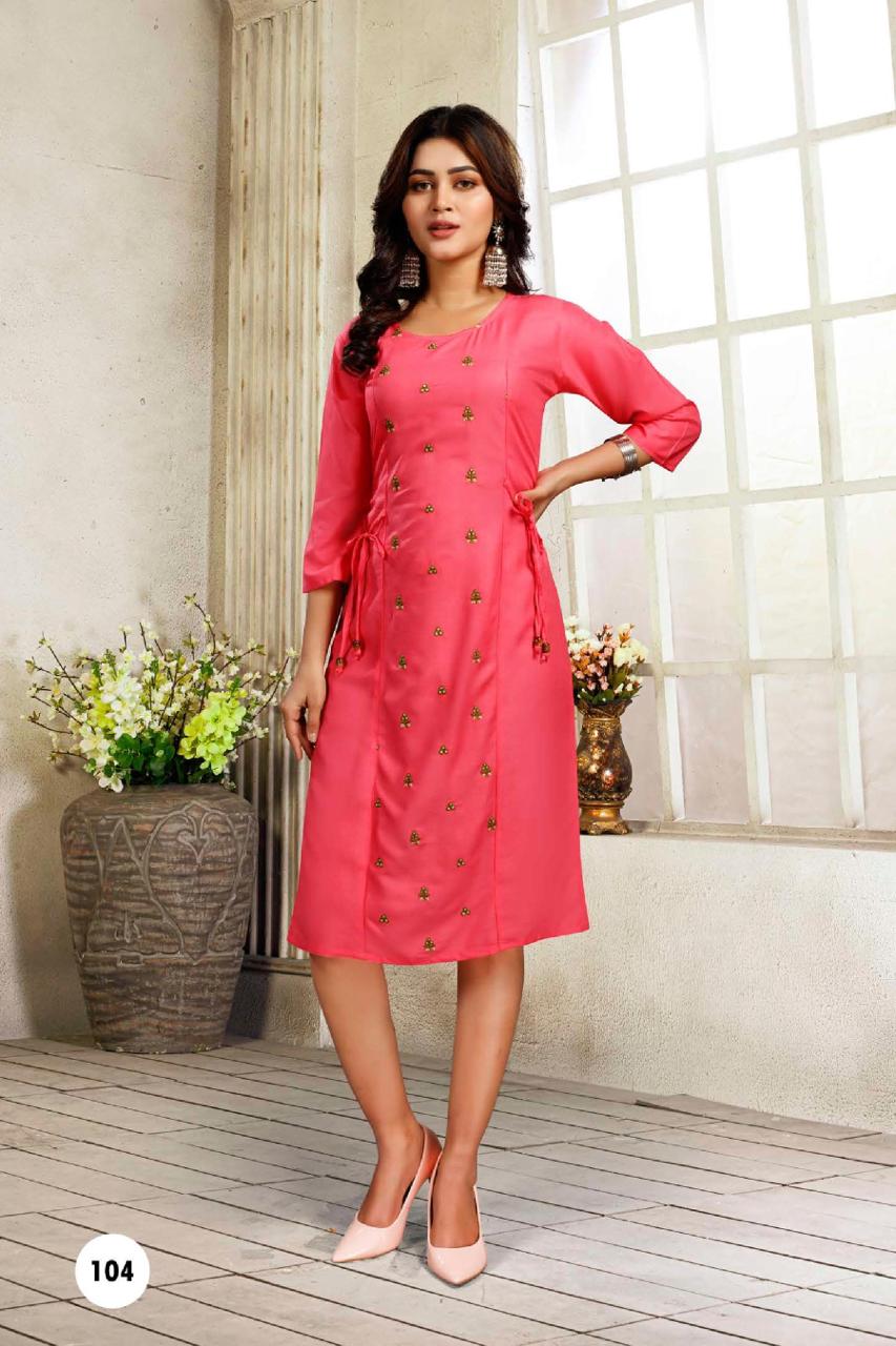 Light 2 Fancy Ethnic Wear Rayon Designer Latest Kurti Collection
